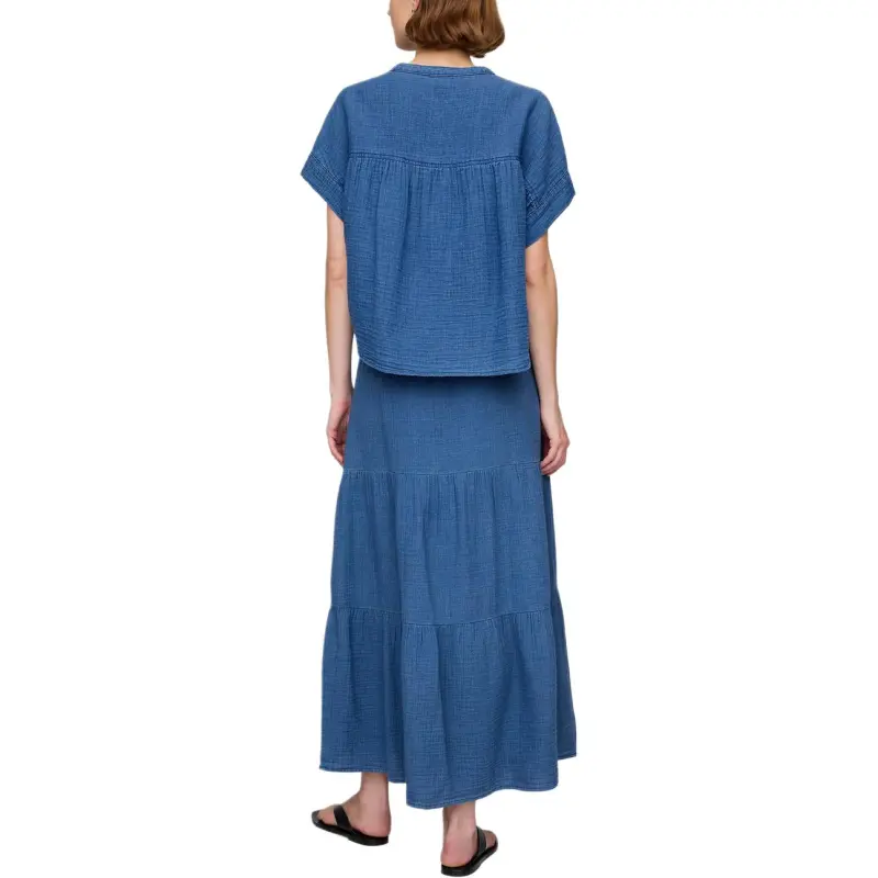 GAP SS25 Denim Long Skirt Women's Blue-3