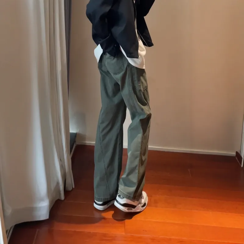 Michael Rock Cargo Pants Unisex Washed Green-3