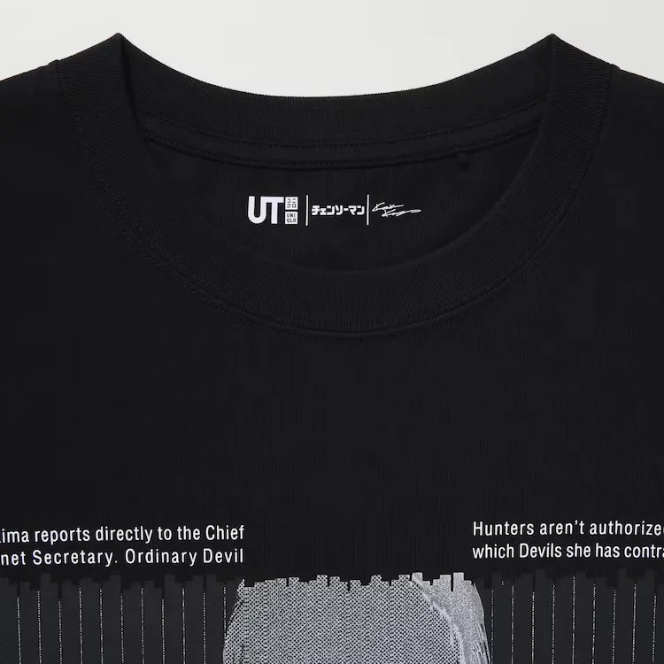 UNIQLO X Chainsaw Man Co branded Series T Shirts Unisex Black-3