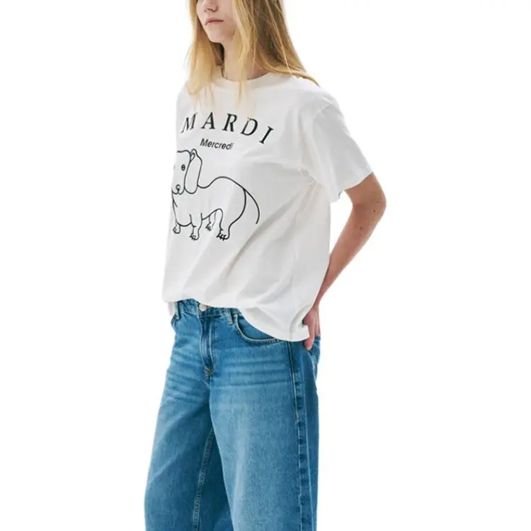 MARDI MERCREDI T Shirt Women's White-2