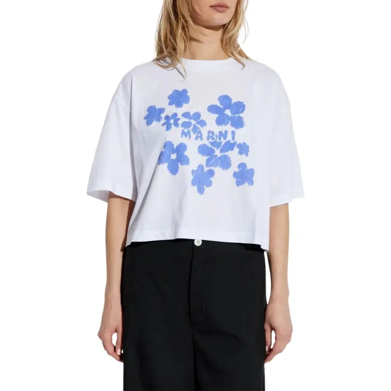 MARNI Daisy Garden Printed Jersey T Shirt-1