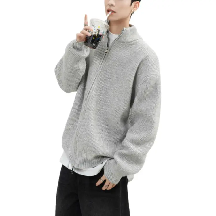 VESIBO Sweater Unisex White Gray-2