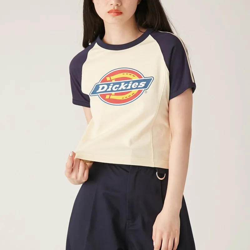 Dickies x Lily Brown Raglan Sleeve T Shirt Women's Cream-1