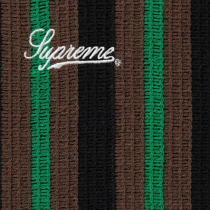 Supreme Open Knit Stripe Zip Polo-3