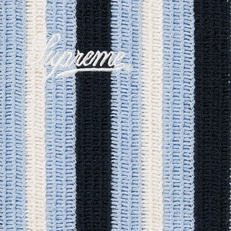 Supreme Open Knit Stripe Zip Polo-5