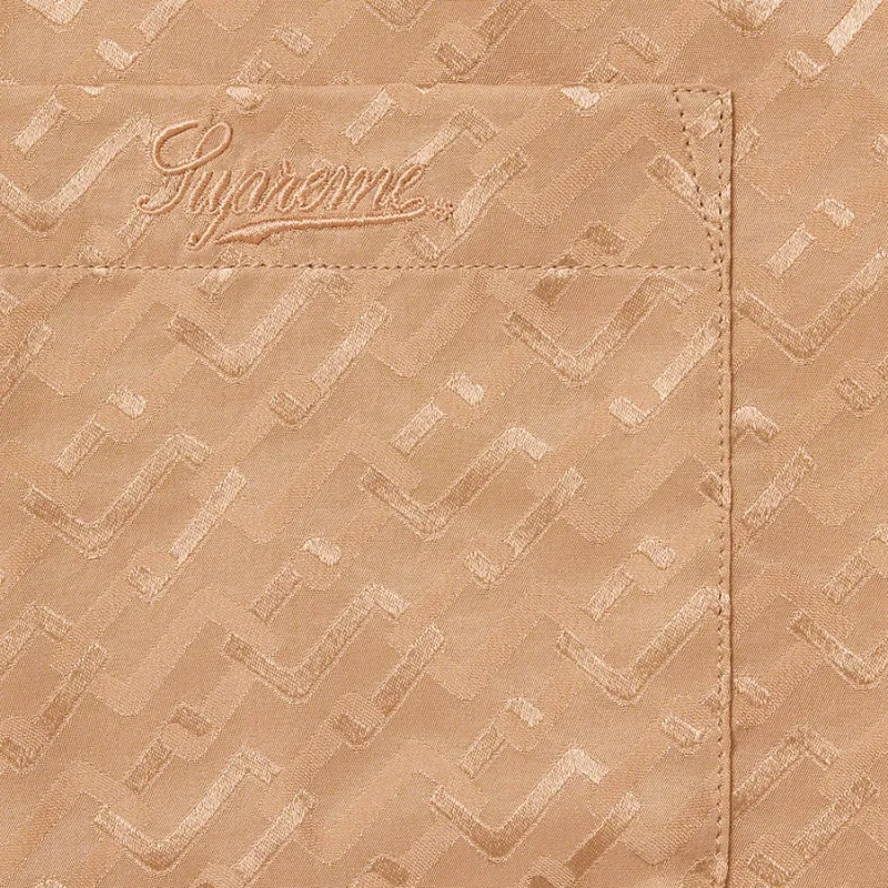 Supreme Tonal Monogram Silk S/S Shirt-5