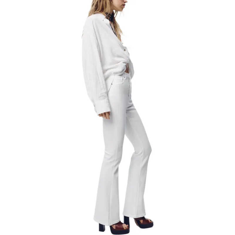 ZARA Jeans Women's White-3