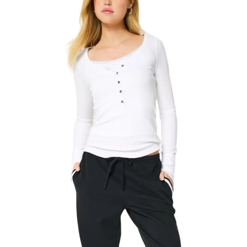 Hollister T Shirt Women's White-1