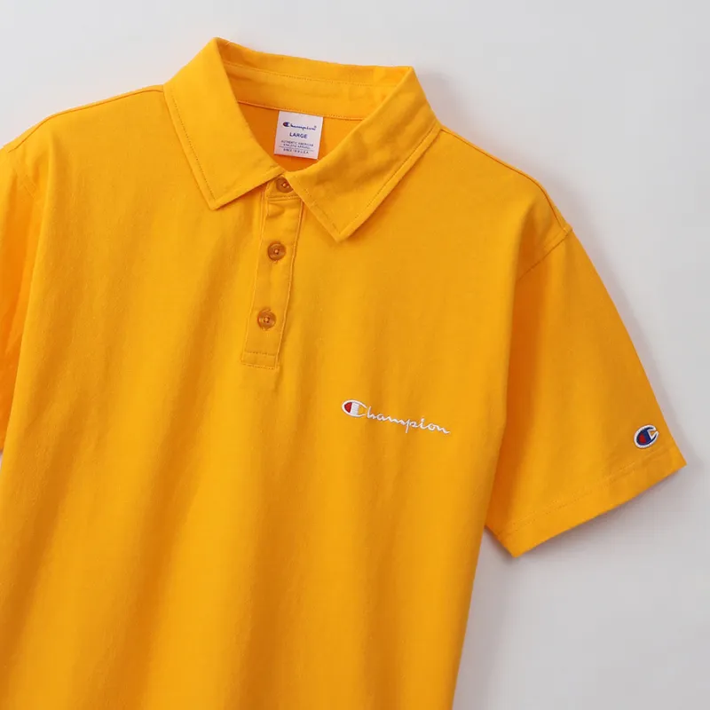 Champion Polo Shirt Japan Version Unisex Yellow-3