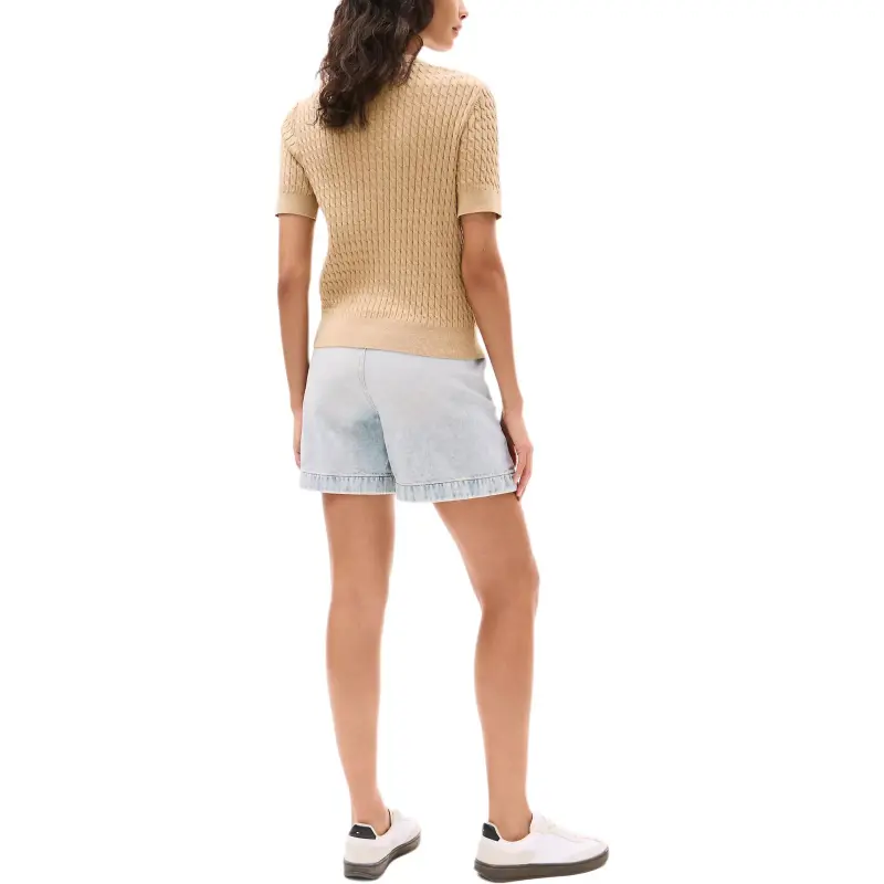 Tommy Hilfiger Sweater Women's Beige Mixed Color-1