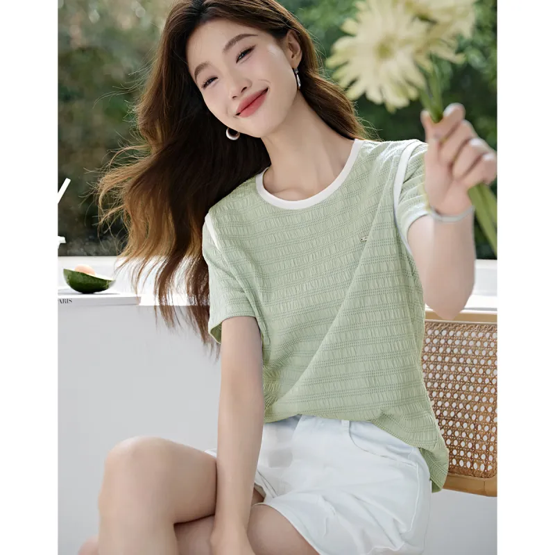 Mo Han Yi Mei T Shirt Women's Green-4