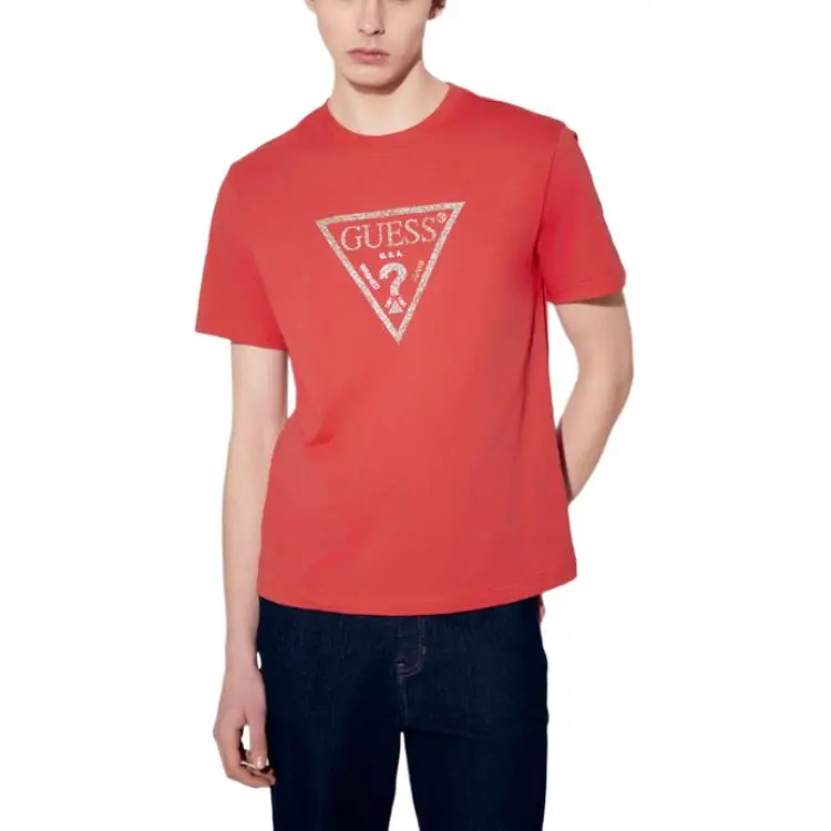 GUESS T Shirts Men Red-2
