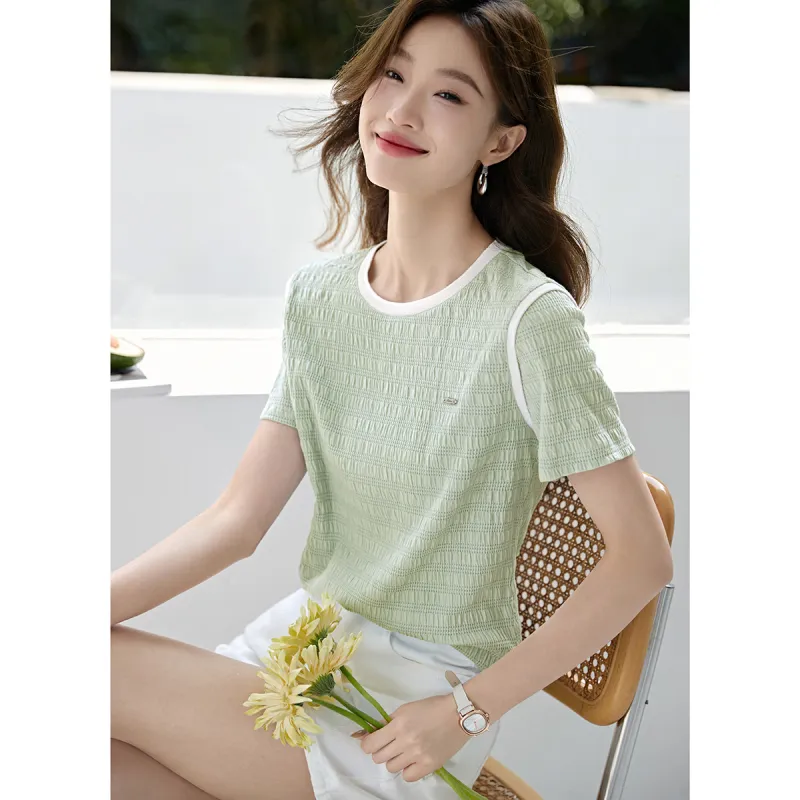 Mo Han Yi Mei T Shirt Women's Green-3