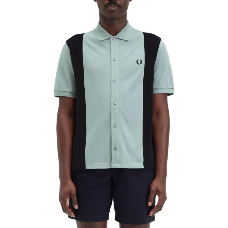 FRED PERRY Shirt Men's Silver Blue-3