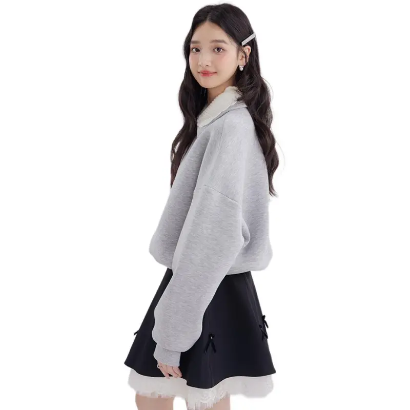 DEAR DEER PUFF Casual Short Skirts Women's Black-2