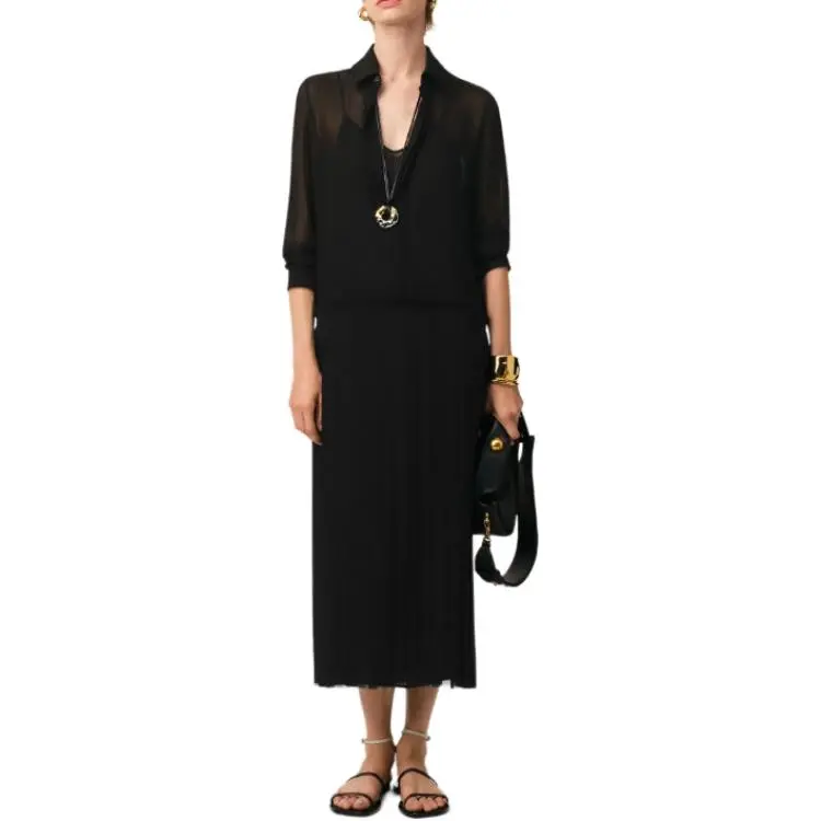 AMIPARIS Pleated Maxi Dress-1