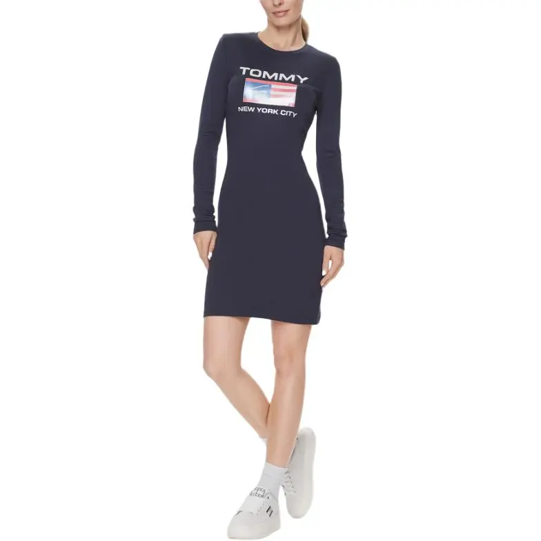 Tommy Hilfiger Long Sleeved Dress Women's Blue-2
