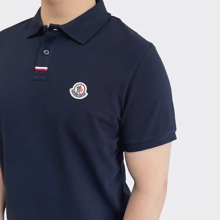Moncler Polo Shirts Men Navy Blue-4