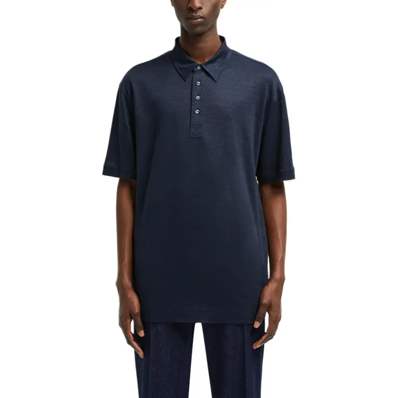 Moncler SS25 Polo Shirt Men's Dark Blue-1