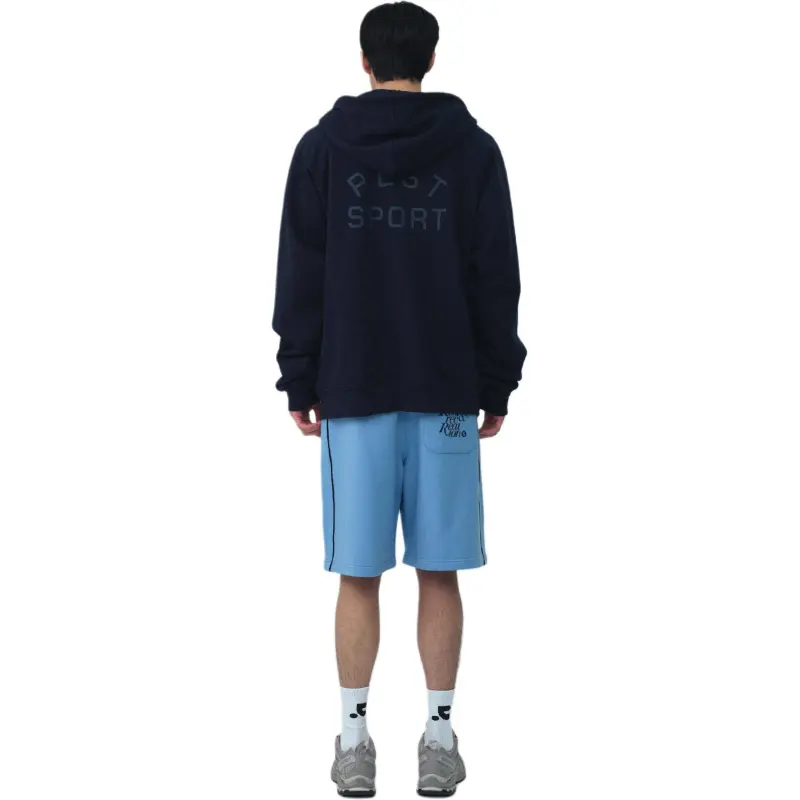 Rest&Recreation SS25 RS ZIP-UP HOODIE Sweatshirt Unisex NAVY/Marine Blue-7