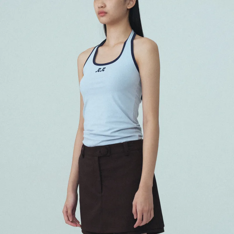 Rest&Recreation SS25 HALTER NECK SLEEVELESS Camisole Women's Sky Blue-4