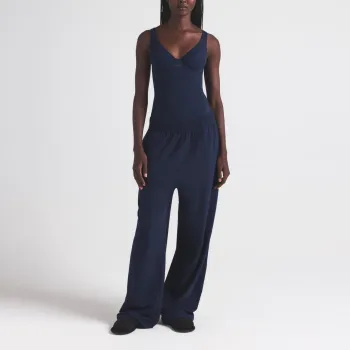 SKIMS SS25 COTTON JERSEY UNDERWIRE BODYSUIT Jumpsuit Women's NAVY/Marine Blue