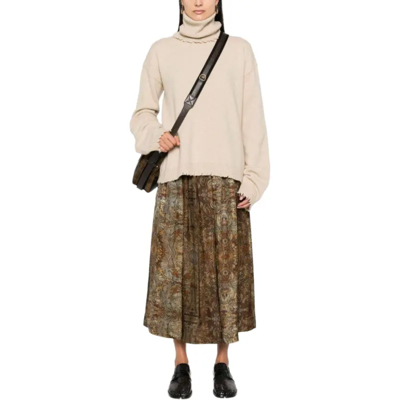 UMA WANG Pattern-Printed Pleated Gillian Skirt-1