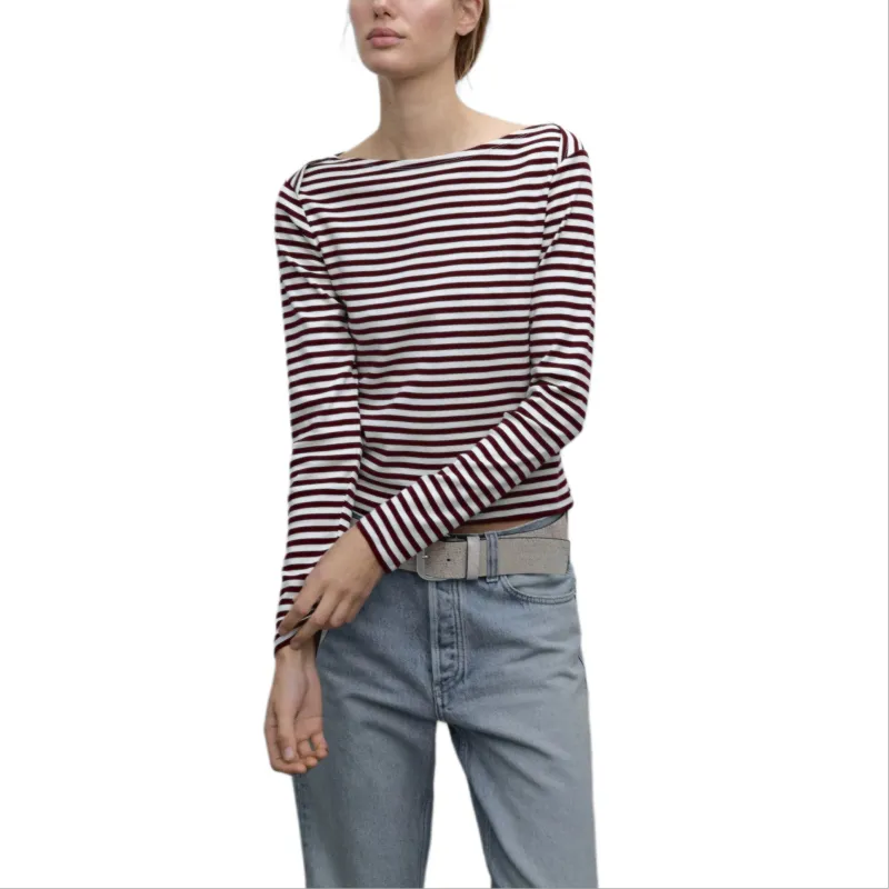 Massimo Dutti T-Shirt Women's Dark Red-3