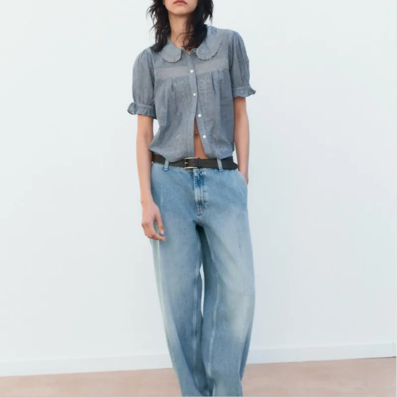 ZARA Shirts Women's Blue/Gray-2