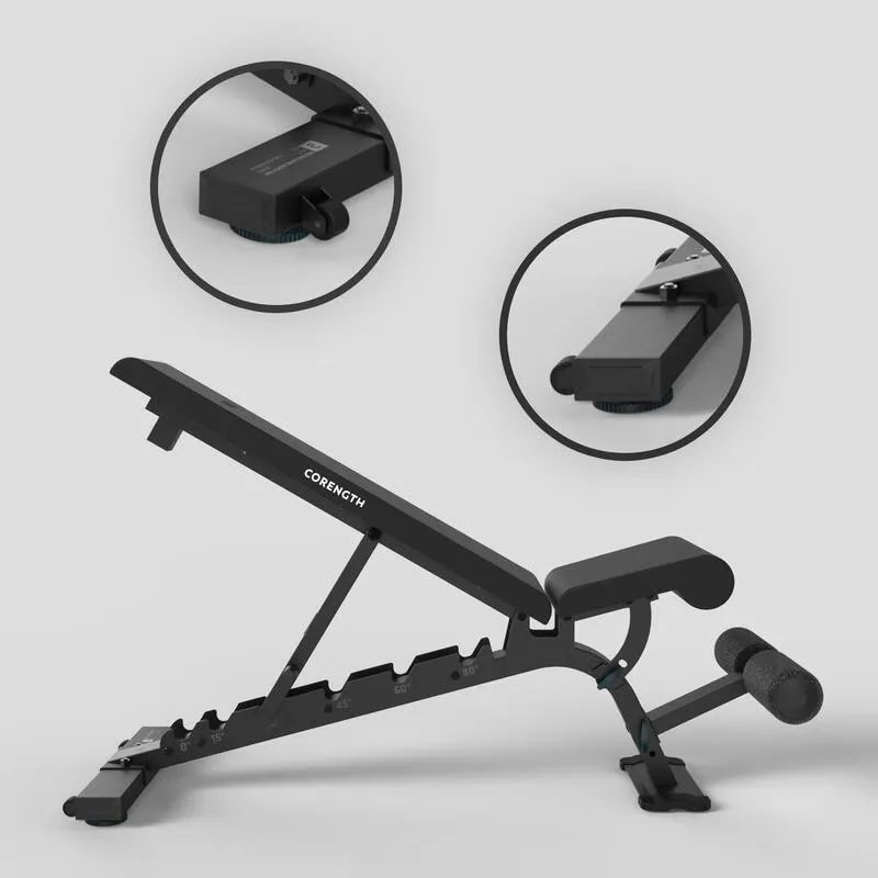 DECATHLON Supine Boards Black Steel Home Indoor Fitness Unisex Abdominal Toning-1