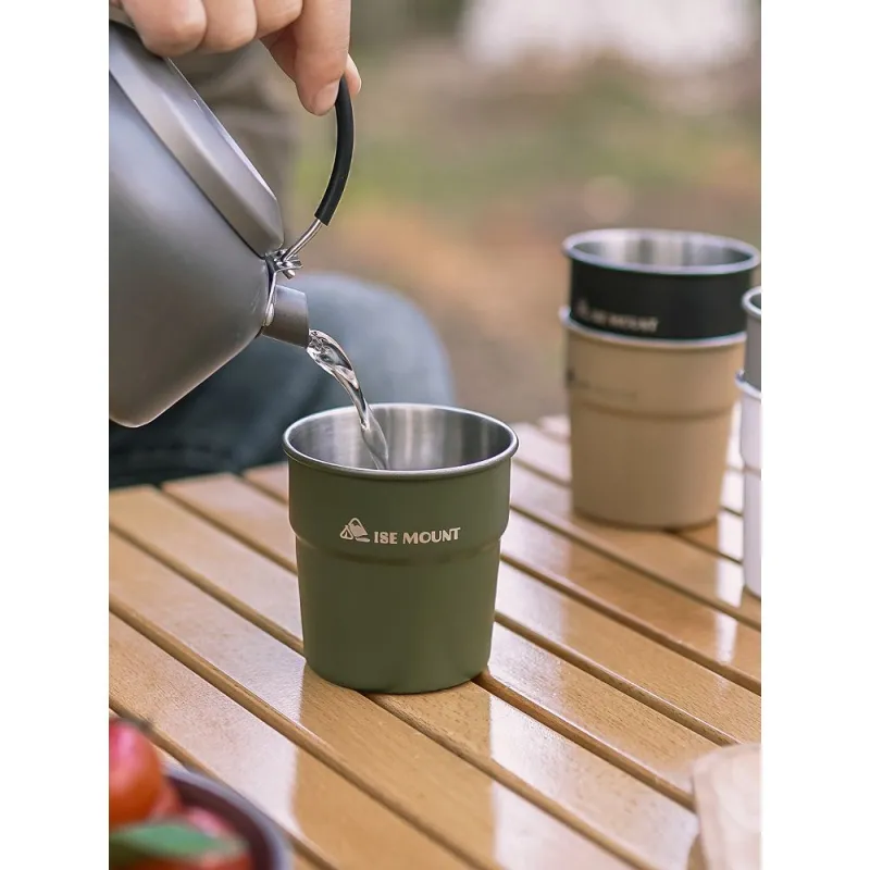 MUXING Outdoor Water Equipment Water Container 0.3L Camping 304 Stainless Steel-3