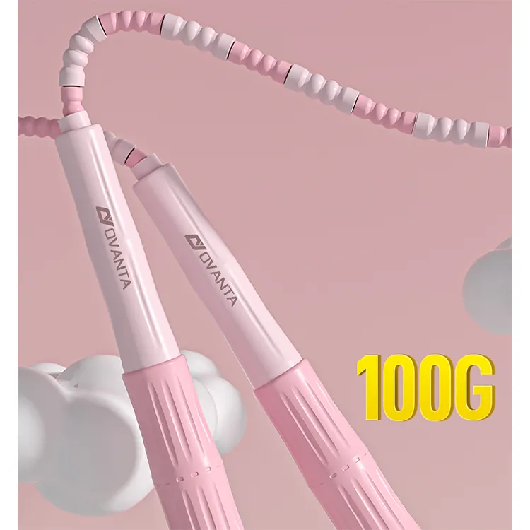 Ovanda Student Supply Non Countable Jump Ropes Kids Handle ABS Plastic, Rope TPE PVC Plastic 2.3~2.8m-2