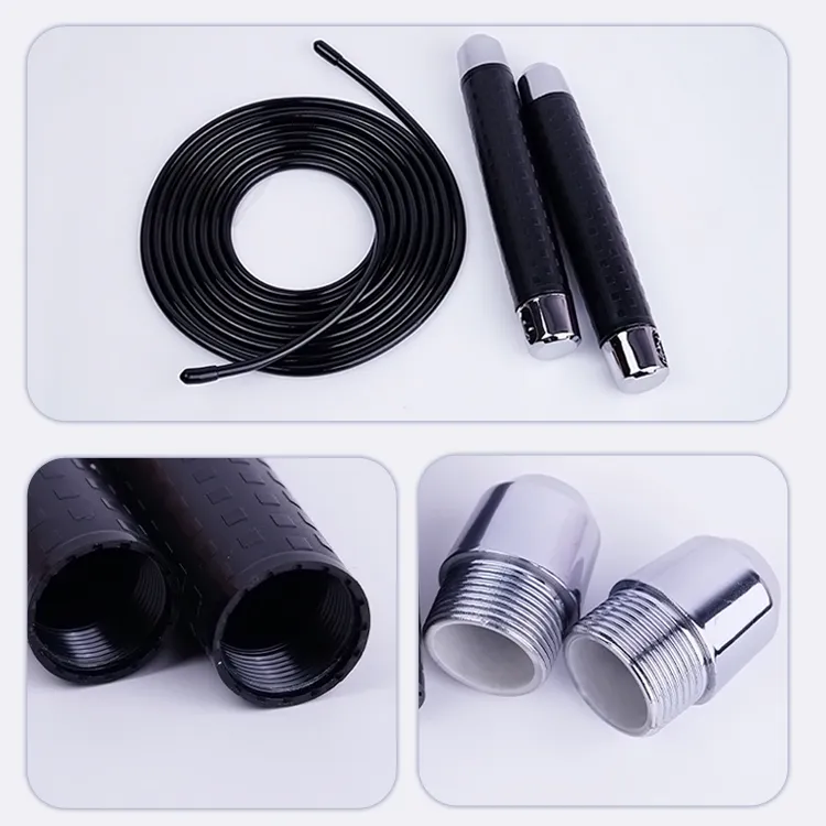 ZINGIS Fitness Training Non Countable Jump Ropes Adults Controller ABS Plastic 2.85m Black-1