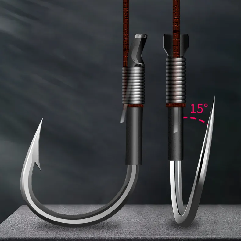 Wind Seals Fish Hook High Carbon Steel Fishing Barbed Hook-2
