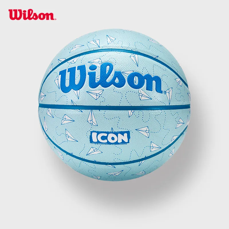Wilson PU Basketball Blue Size 7 5 Size Training Kids'-2
