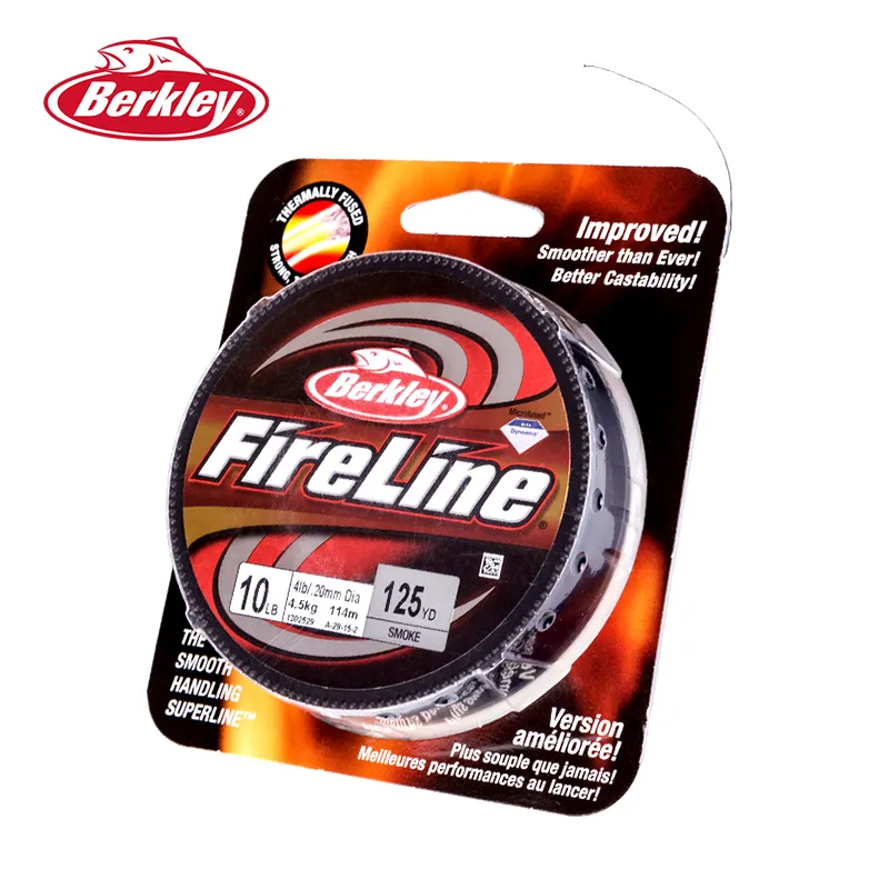 BERKLEY Fish Line Main Line United States Line Of Fire Bekley Fireline Smoke Gray 114 Meters-3