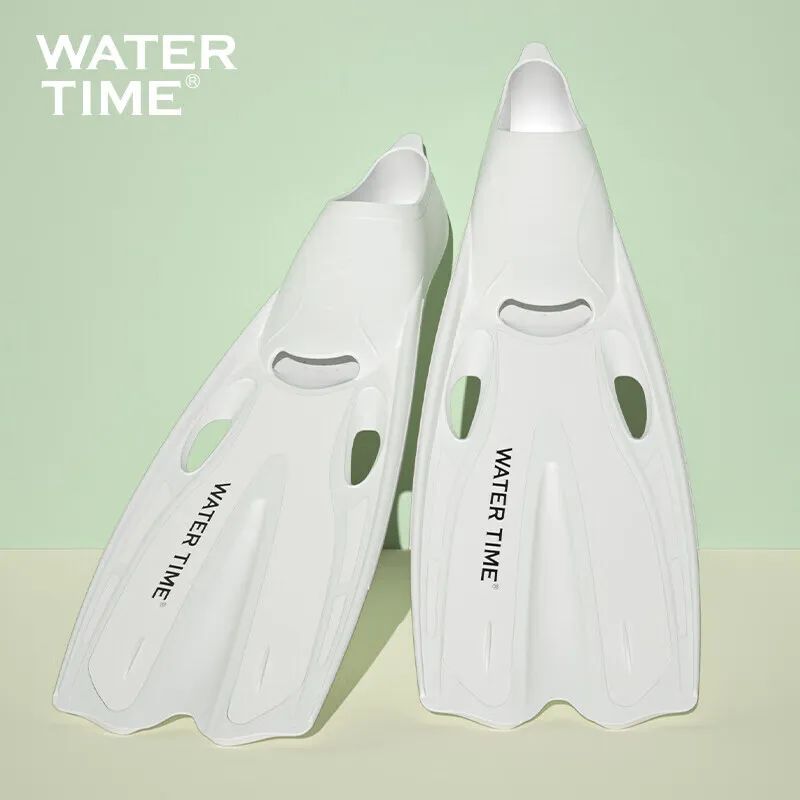 Watertime Diving Flippers Rubber Unisex Raw White-3