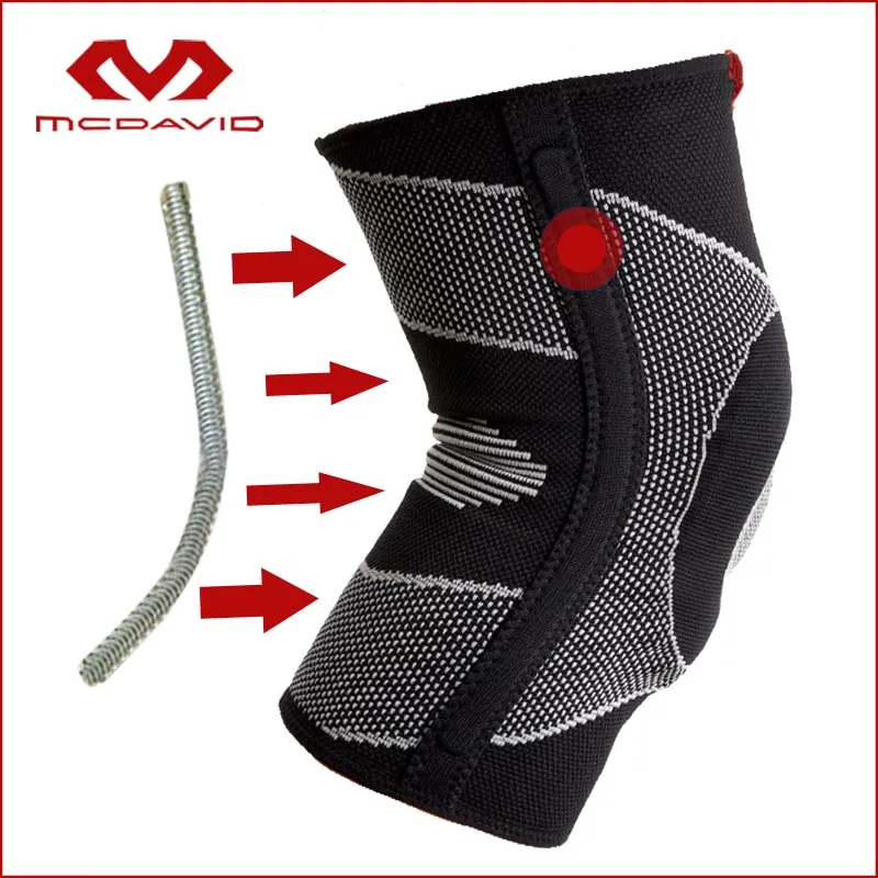 McDavid 5116R Thin Running Mountaineering Hiking Tennis Badminton Unisex Nylon Elastane Knee Pads-2