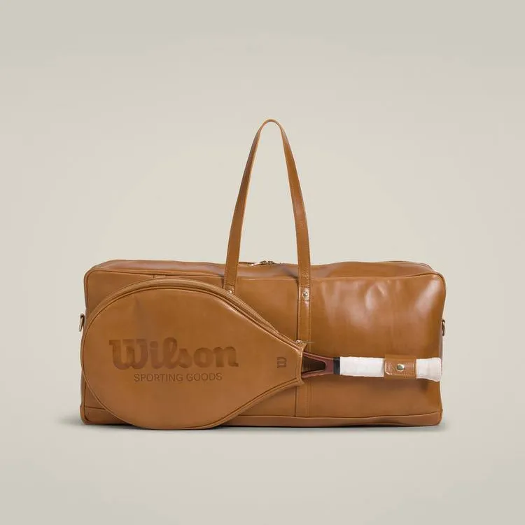 Wilson Tennis Racket Bags Leather Unisex Tan-2