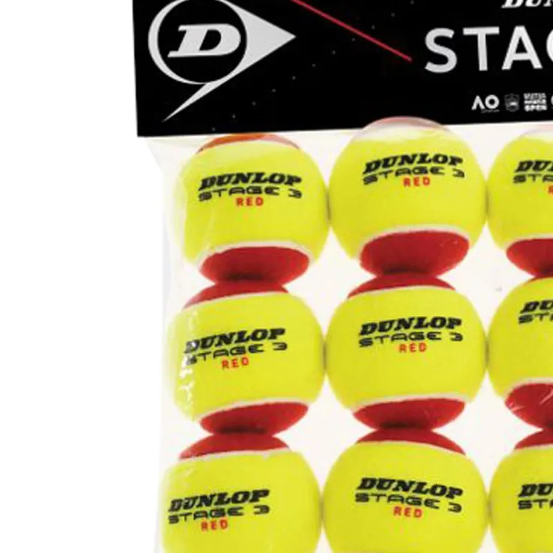 DUNLOP STAGE3 Tennis Balls Training Ball Indoor Red Yellow-1