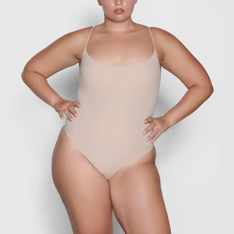 SKIMS Flts Everybody Caml Bodysult Jumpsuit Women's Mica/Mica-1