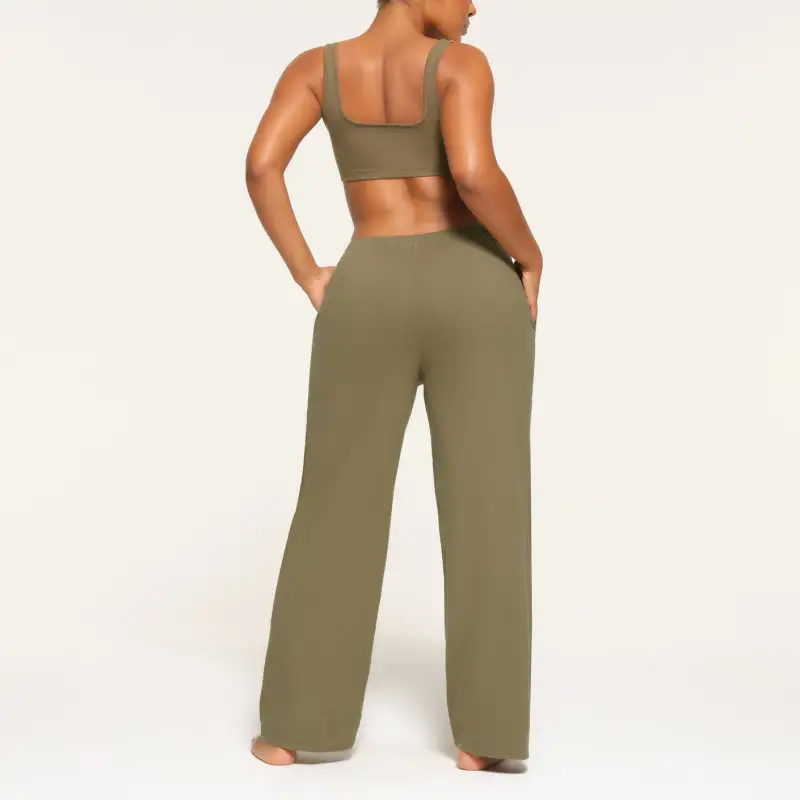 Skims Casual Pants Women's ARMY/Military Green-3