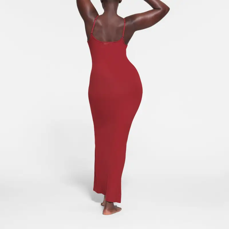 SKIMS SOFT LOUNGE LONG SLIP DRESS Slip Dress Women's BRICK/Brick-2