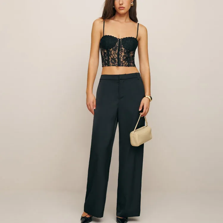 REFORMATION Kylah Top Strapless Top Women's Black-1