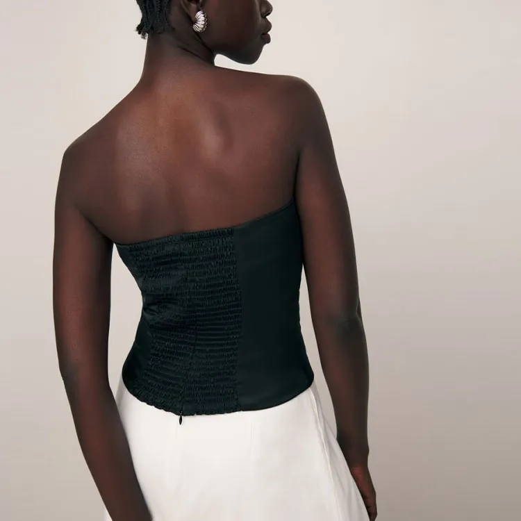 Reformation Strapless Tops Women's Black-2