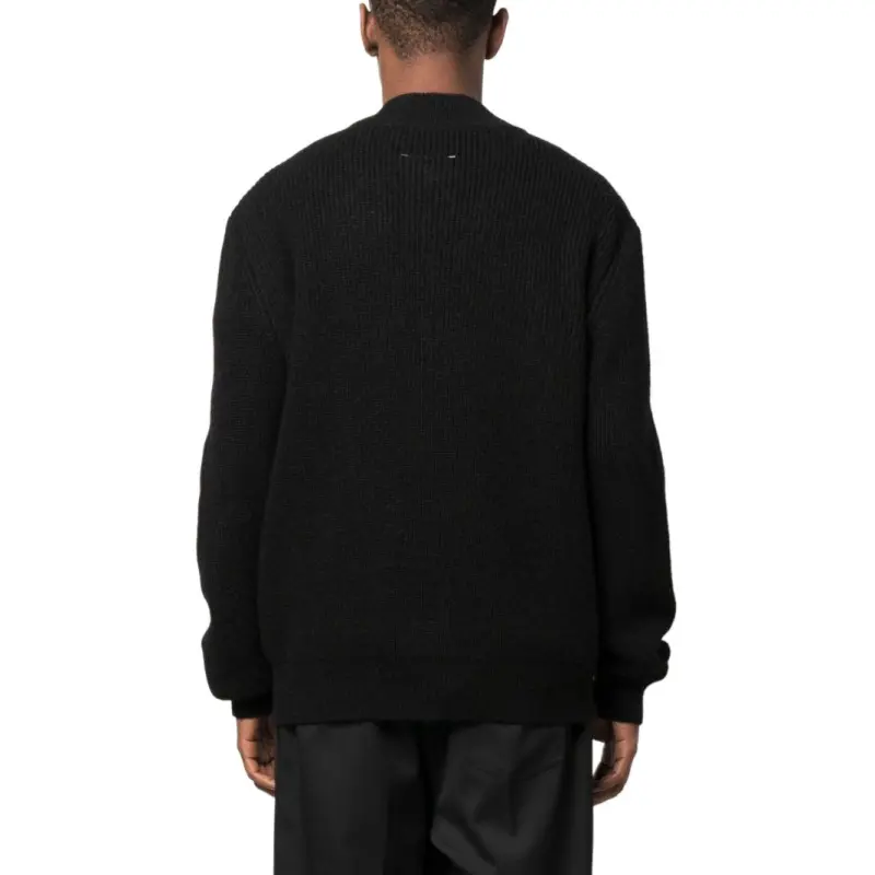 MM6 Maison Margiela Distressed Zipped Knitted Cardigan-3