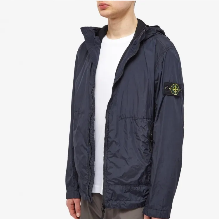 STONE ISLAND Logo Patch Zip Up Jacket-2