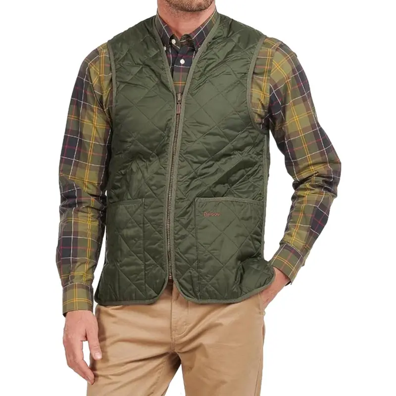 BARBOUR Reversible Checkered Zip Up Gilet-2