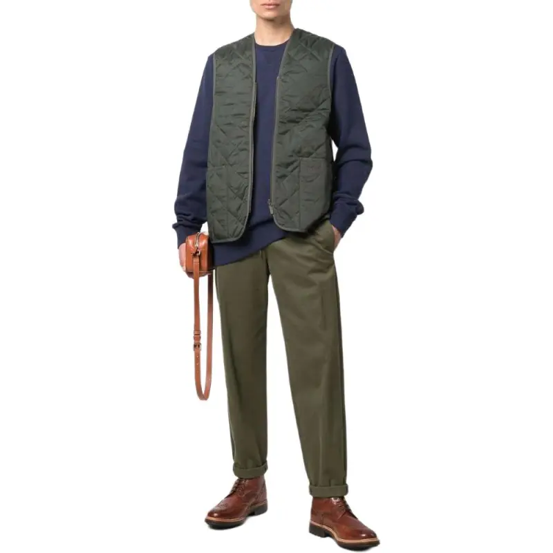 BARBOUR Reversible Checkered Zip Up Gilet-1