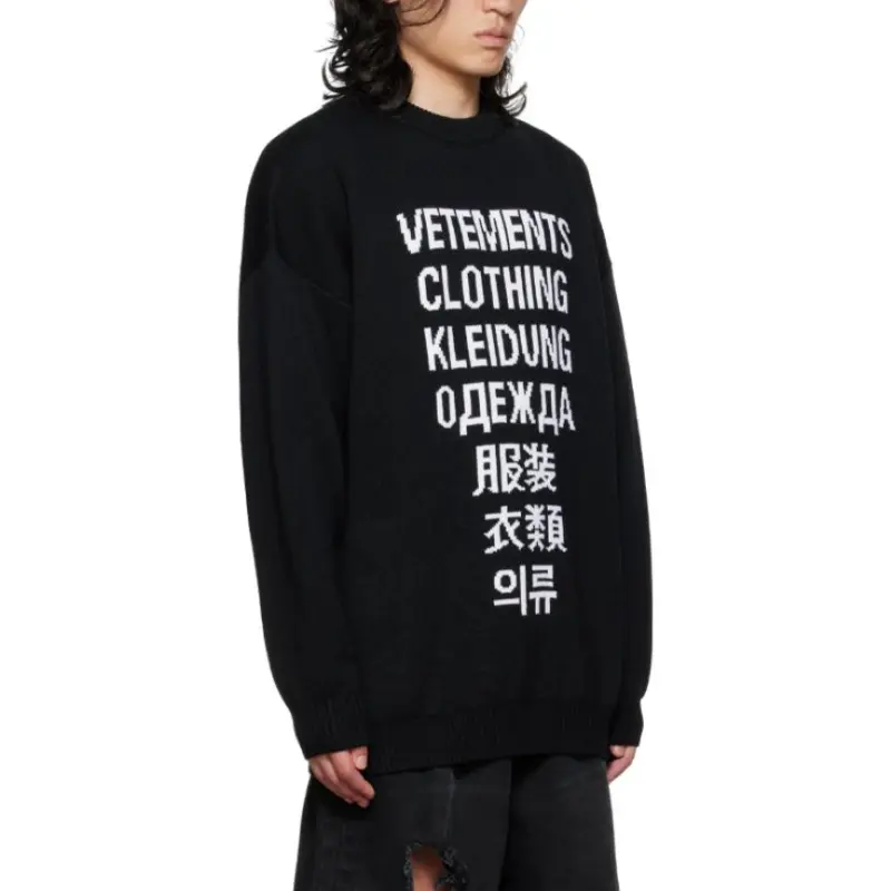 Vetements Sweaters Men Black-2